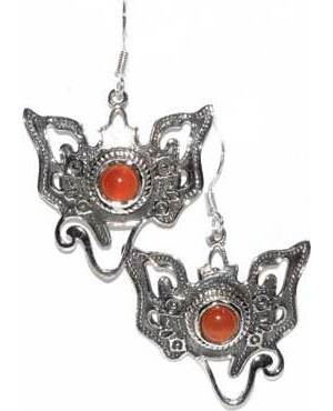 Ganesha carnelian earrings