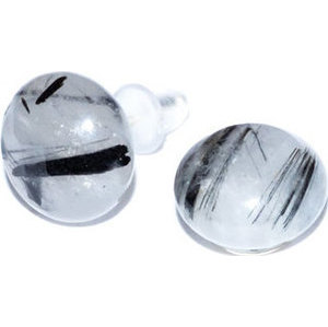 Tourmalated Quartz stud earrings Tourmalated Quartz stud earrings