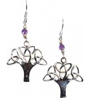 1.25" tree amethyst earrings 1.25" tree amethyst earrings