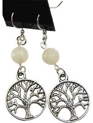 Moonstone Tree of Life Earrings