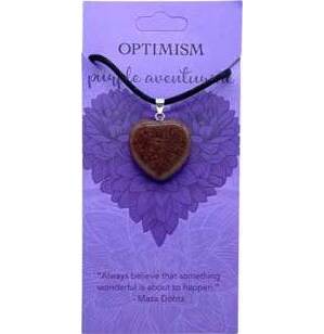 Optimism Purple Aventurine heart