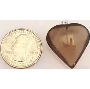 1" Smoky Quartz Heart Pendant 1" Smoky Quartz Heart Pendant