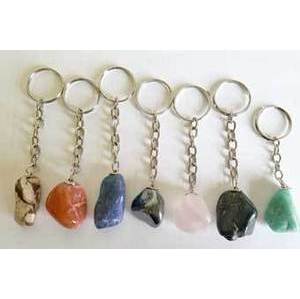 Various Tumbled Stones keychain
