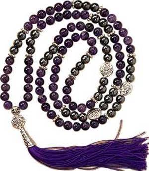 Amethyst & Hematite Mala Amethyst & Hematite Mala
