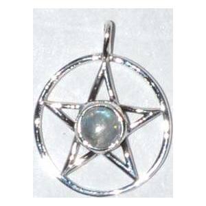 11/16" Pentagram Moonstone sterling 11/16" Pentagram Moonstone sterling