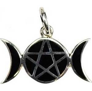 Pentagram Moons Sterling Pendant