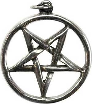 Pentagram Inverted Pewter Pendant Pentagram Inverted Pewter Pendant