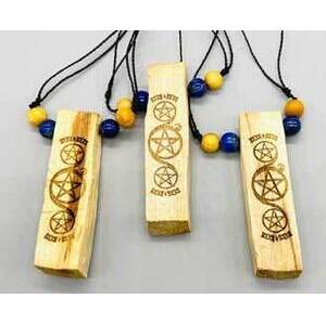 (set of 3) Pentagram Palo Santo W Lapis