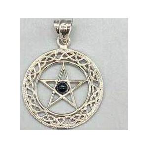 30mm Black Obsidian Pentagram