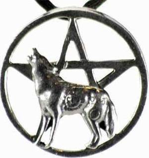 Howling Wolf Pentagram Necklace Howling Wolf Pentagram Necklace