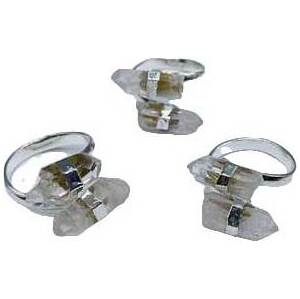 (set of 3) adjustable Quartz rings