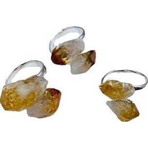 (set of 3) adjustable Citrine rings