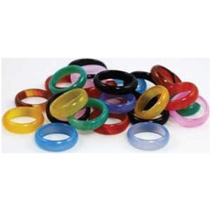 (set of 100) 6mm Rounded Agate rings