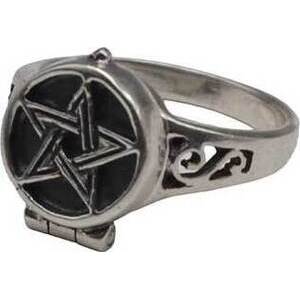 size 8 Pentagram Poison ring sterling