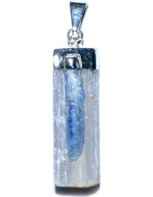 Selenite W/ Kyanite pendant