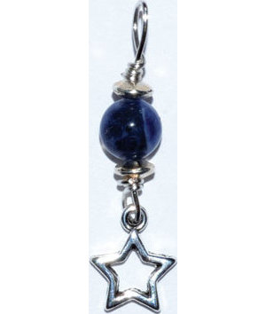Star pendant with sodalite bead Star pendant with sodalite bead