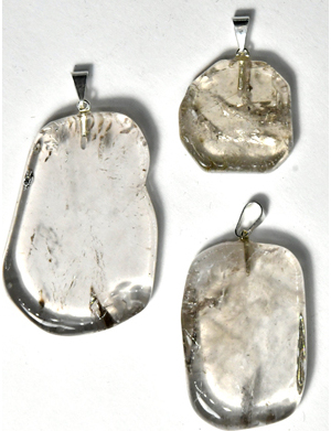 Smoky Quartz slice pendant