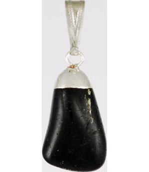 Black Tourmaline Tumbled Pendant Black Tourmaline Tumbled Pendant