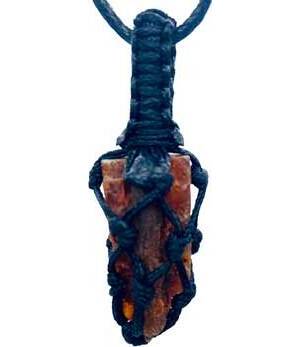 Kyanite, Orange rough tread cage pendant Kyanite, Orange rough tread cage pendant