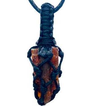 Kyanite, Orange rough tread cage pendant