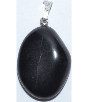 Shungite tumbled pendant