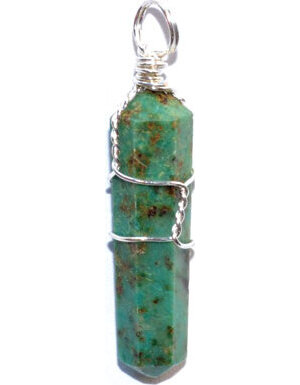 (set of 5) Chrysocolla wire wrapped point