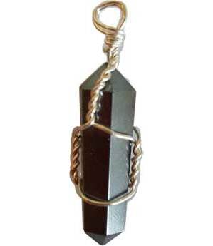 (set of 5) wire wrapped Hematite point (set of 5) wire wrapped Hematite point