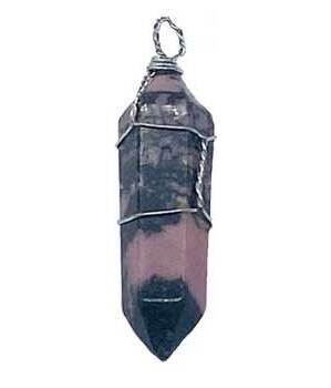(set of 5) Rhodonite wire wrapped point