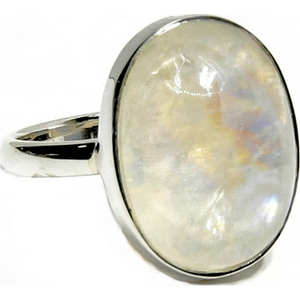 size 8 Rainbow Moonstone ring