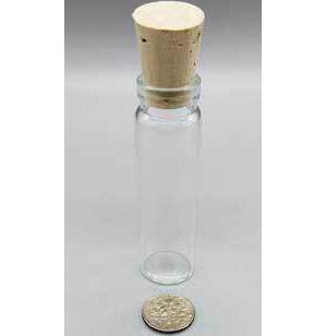4dr glass vial w/ cork