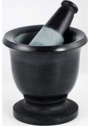 Black Soapstone Mortar & Pestle