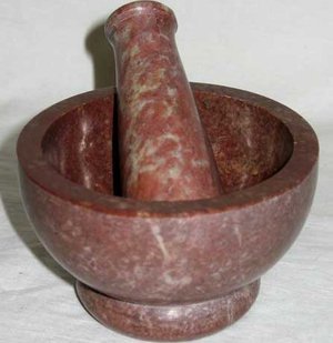 Mortar/Pestle Stone 2 1/2 x 4