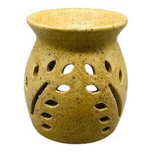 3 3/4" Beige Ceramic oil diffuser