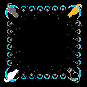 Moon Cat altar cloth or scarve 36" x 36" Moon Cat altar cloth or scarve 36" x 36"