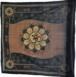 Om Lotus Altar Cloth 36" x 36"