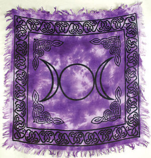 Triple Moon Altar Cloth 18" x 18" Triple Moon Altar Cloth 18" x 18"