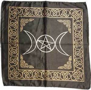 18" x 18" Black Rayon Triple Moon Cloth 18" x 18" Black Rayon Triple Moon Cloth