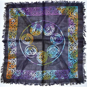 18"x18" 7 Chakra altar cloth 18"x18" 7 Chakra altar cloth