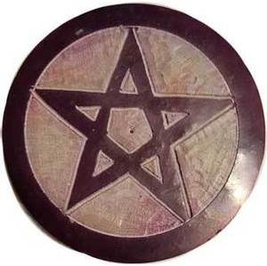 4" Soapstone Pentagram Tile