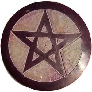 4" Soapstone Pentagram Tile 4" Soapstone Pentagram Tile