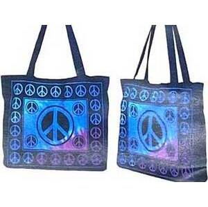 15.7" x 17.7" Peace Sign tote bag