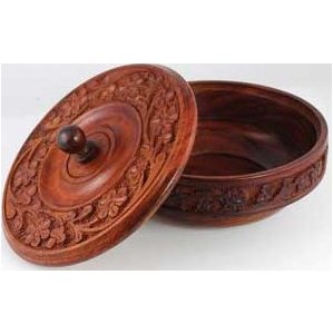 Wooden Ritual Bowl With Lid