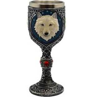 7 1/2" White Wolf chalice