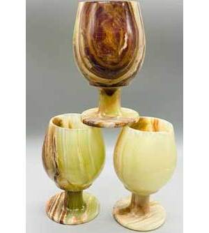 (set of 6) 4 3/4" Onyx chalices (set of 6) 4 3/4" Onyx chalices