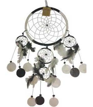 6 1/4" Black & White Dream Catcher 6 1/4" Black & White Dream Catcher