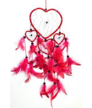 4 1/2" Hearts Dream Catcher 4 1/2" Hearts Dream Catcher
