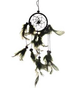 3" Black Dream Catcher