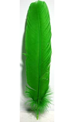 (set of 10) Green feather 12"