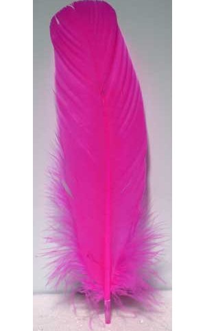 (set of 10) Pink feather 12"