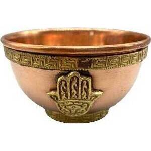 3" copper Fatima Hand offering bowl